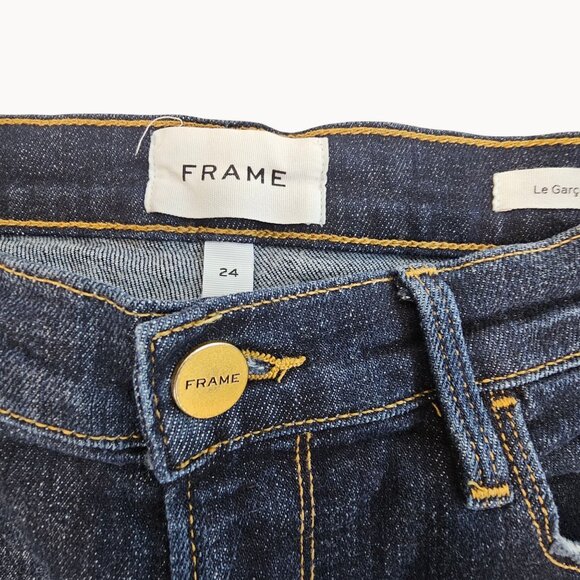 Womens Bootcut Slim Dark Washed Denim Jeans Casual Comfort Ankle Cropped 24 - Picture 9 of 16